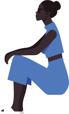 Apprenante assise sur sa valise